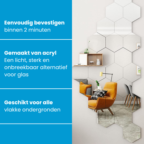 hexagon plak spiegel details