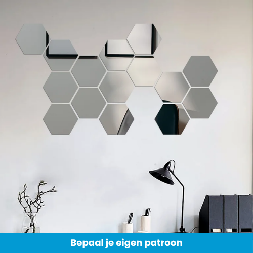 hexagon spiegel zelfklevend