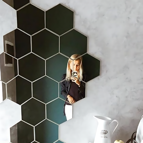 spiegel op deur plakken