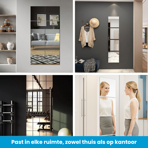 Plakspiegel 20x20 cm – Vierkante plakspiegel - Afbeelding 5