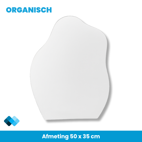 Plakspiegel organisch 50x35 cm – Organische spiegelvorm