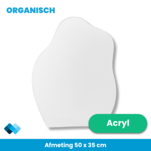Plakspiegel organisch 50x35 cm – Organische spiegelvorm