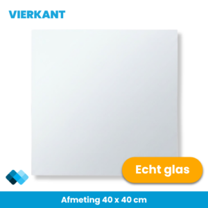 Plakspiegel vierkant 40x40 cm van echt glas