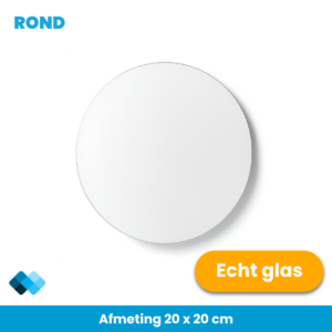 Ronde plakspiegel 20 cm van echt glas